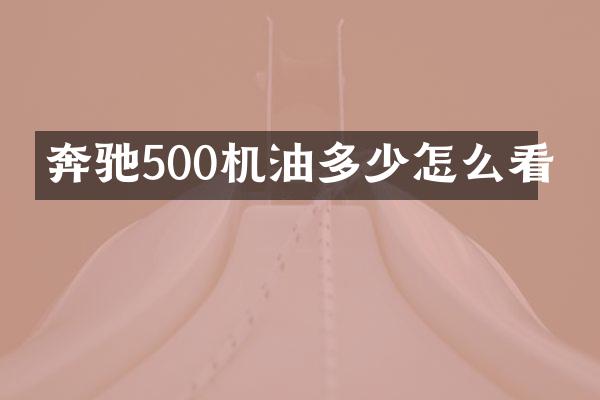 奔驰500机油多少怎么看