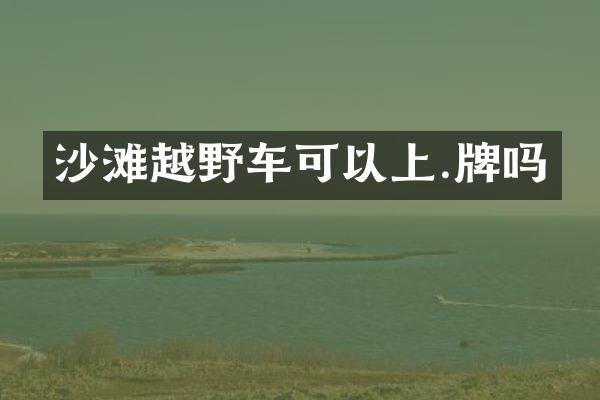 沙滩越野车可以上.牌吗