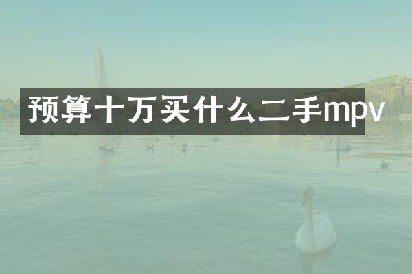 预算十万二手mpv
