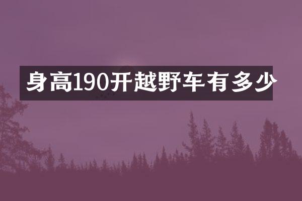 身高190开越野车有多少