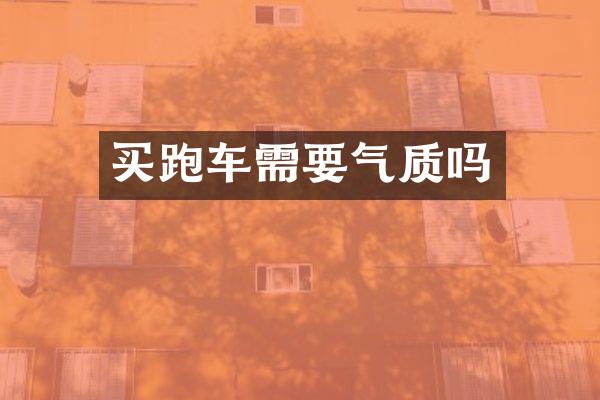 买跑车需要气质吗