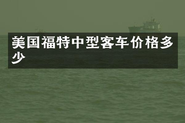 美国福特中型客车价格多少