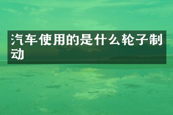汽车使用的是什么轮子制动