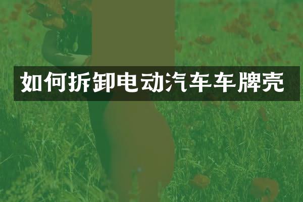 如何拆卸电动汽车车牌壳