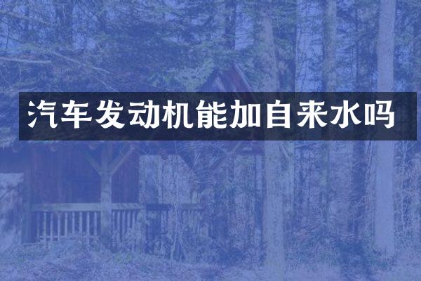 汽车发动机能加自来水吗