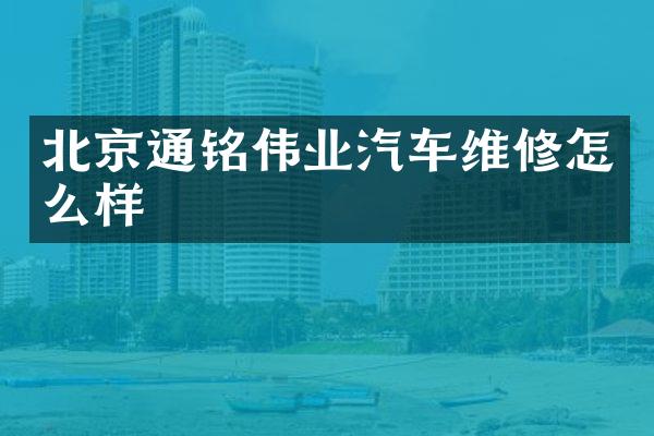 北京通铭伟业汽车维修怎么样