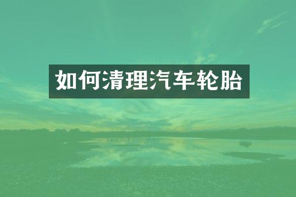 如何清理汽车轮胎