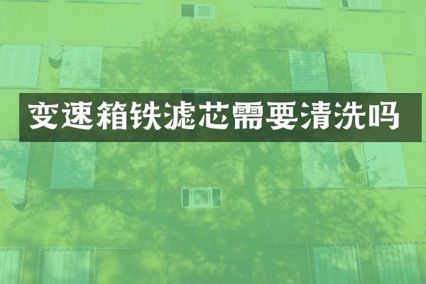 变速箱铁滤芯需要清洗吗