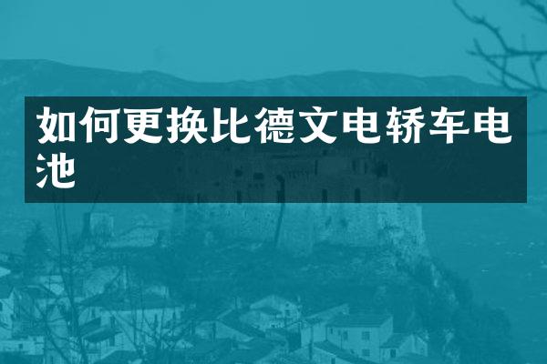 如何更换比德文电轿车电池