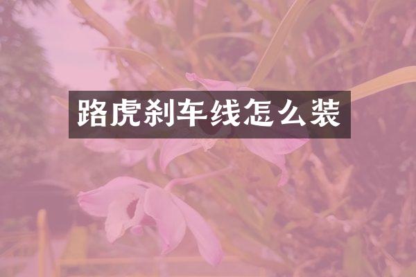 路虎刹车线怎么装