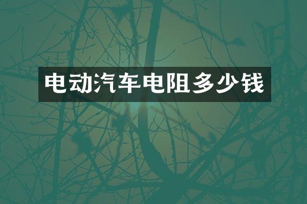 电动汽车电阻多少钱