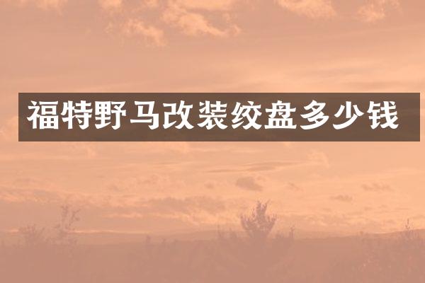 福特野马改装绞盘多少钱
