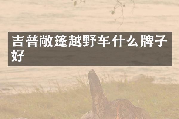 吉普敞篷越野车什么牌子好
