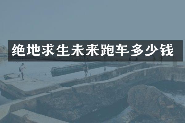 绝地求生未来跑车多少钱