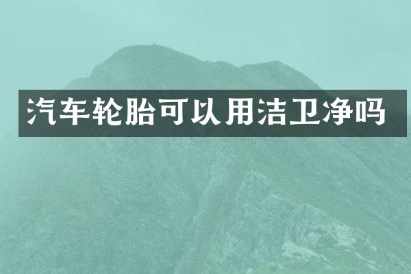 汽车轮胎可以用洁卫净吗