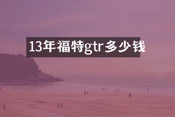 13年福特gtr多少钱