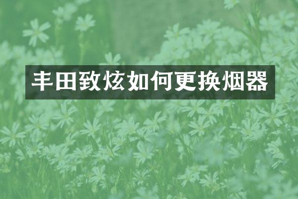 丰田致炫如何更换烟器