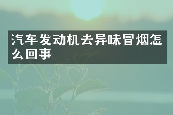 汽车发动机去异味冒烟怎么回事
