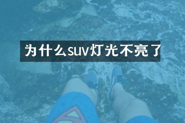 为什么suv灯光不亮了