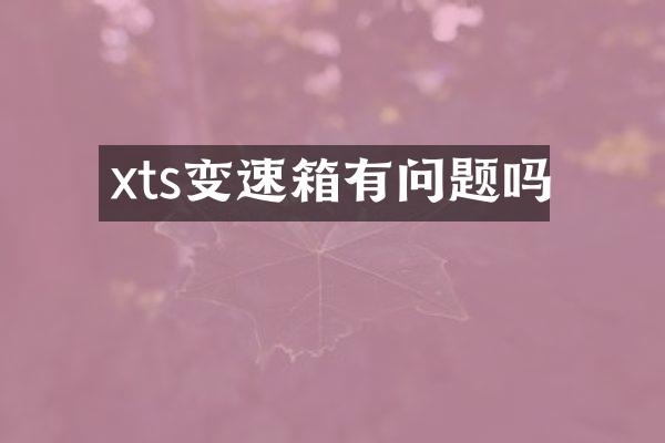 xts变速箱有问题吗
