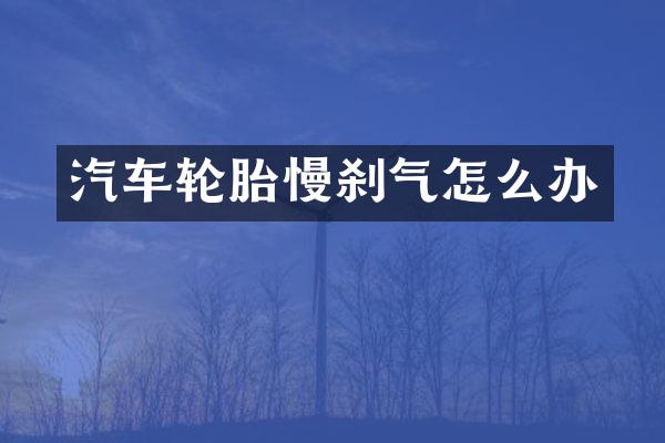 汽车轮胎慢刹气怎么办