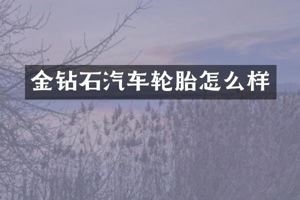 金钻石汽车轮胎怎么样