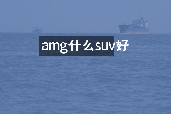 amg什么suv好