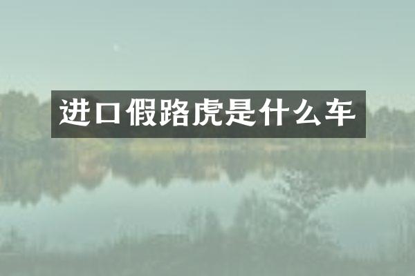 进口假路虎是什么车