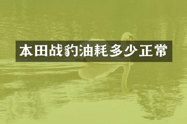 本田战豹油耗多少正常