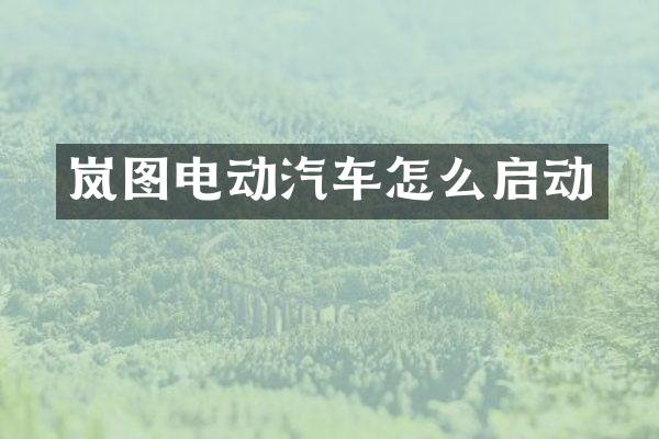 岚图电动汽车怎么启动