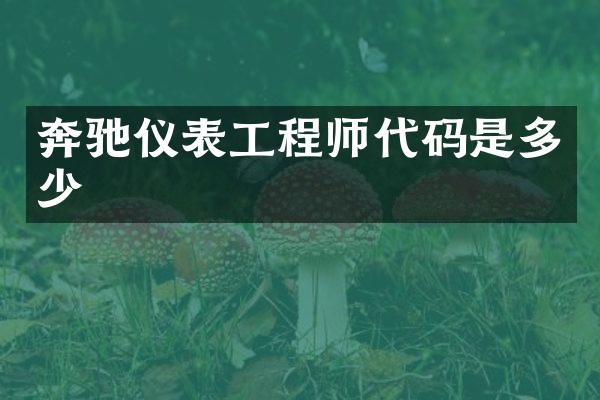 奔驰仪表工程师代码是多少