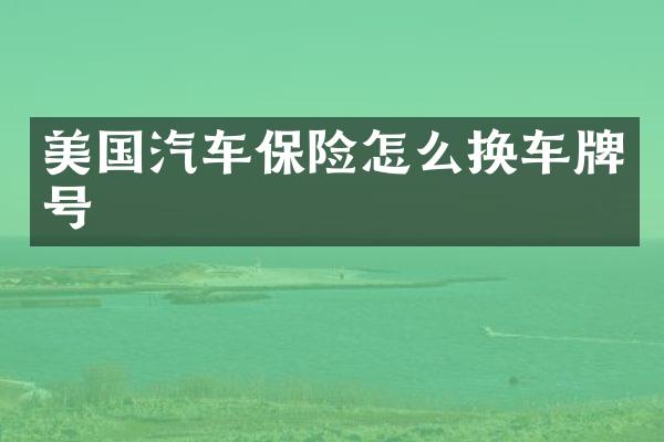 美国汽车保险怎么换车牌号