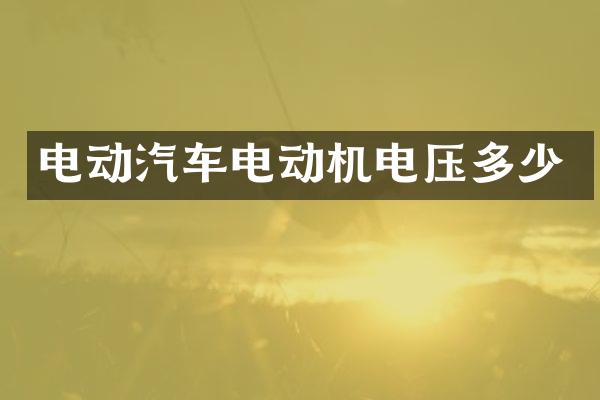 电动汽车电动机电压多少