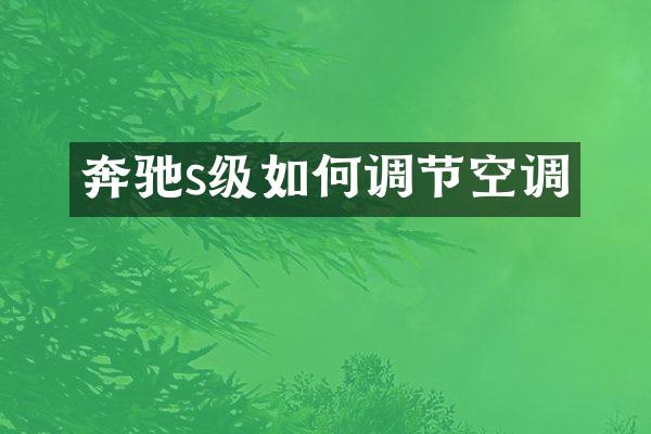 奔驰s级如何调节空调