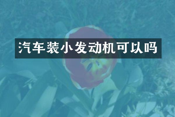 汽车装小发动机可以吗