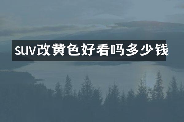 suv改黄色好看吗多少钱