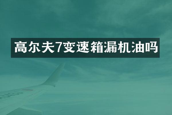 高尔夫7变速箱漏机油吗