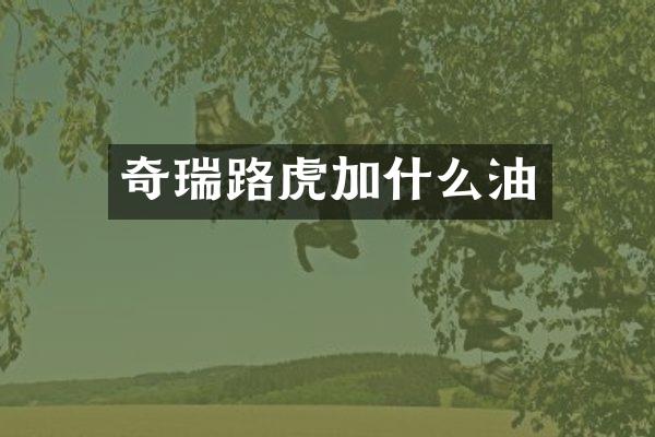 奇瑞路虎加什么油