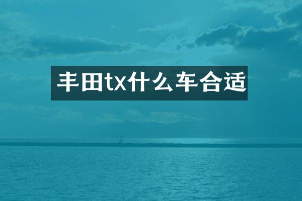 丰田tx什么车合适
