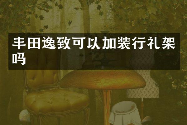 丰田逸致可以加装行礼架吗