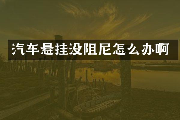 汽车悬挂没阻尼怎么办啊