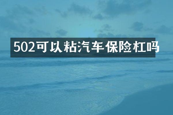 502可以粘汽车保险杠吗