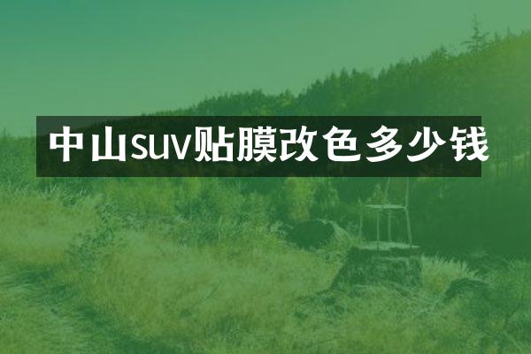 中山suv贴膜改色多少钱