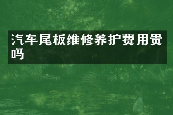 汽车尾板维修养护费用贵吗