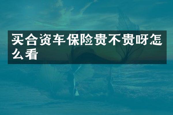 买合资车保险贵不贵呀怎么看