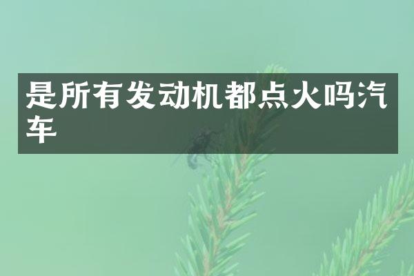 是所有发动机都点火吗汽车
