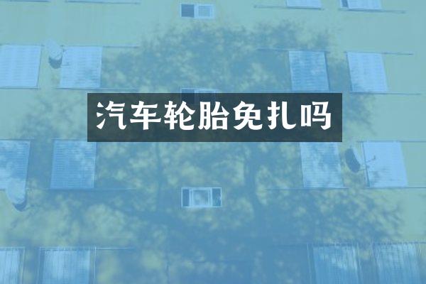 汽车轮胎免扎吗