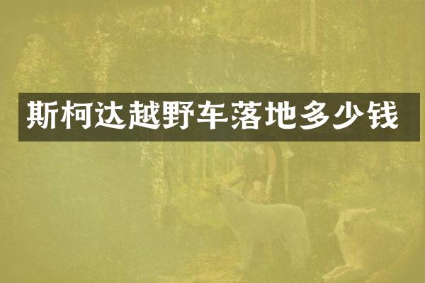 斯柯达越野车落地多少钱