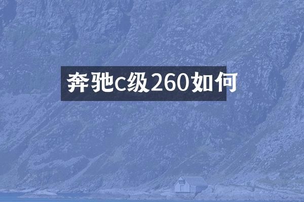 奔驰c级260如何