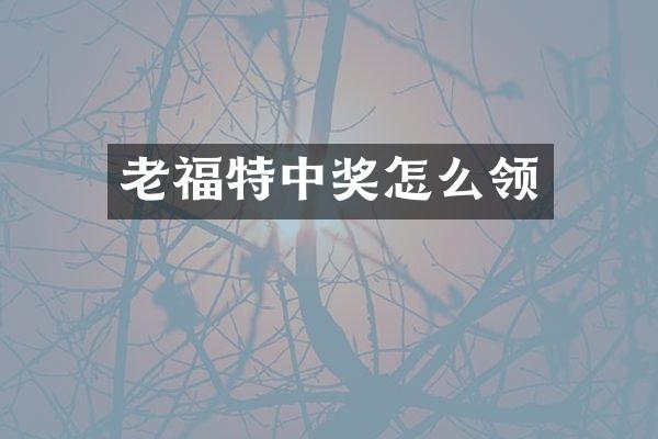 老福特中奖怎么领